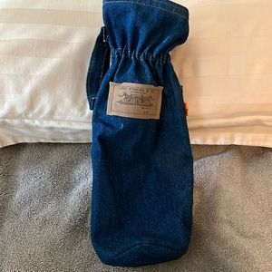 Levi’s wine bottle sack/holder with pocket for cork screw very rare find